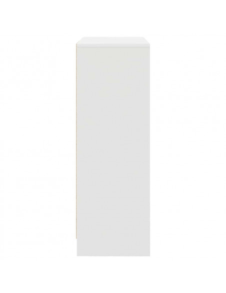 Credenza con Cassetti e Ante Bianco 73x31x90 cm