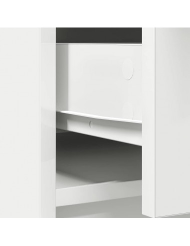 Credenza con Cassetti e Ante Bianco 73x31x90 cm