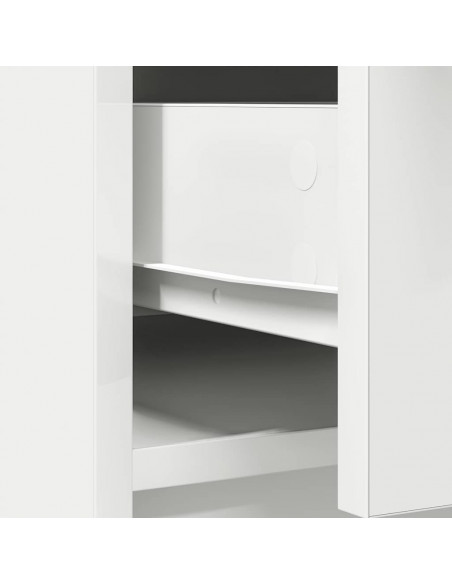 Credenza con Cassetti e Ante Bianco 73x31x90 cm