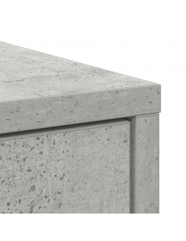 Credenza con Cassetti e Ante Grigio Cemento 70,5x34x74,5 cm