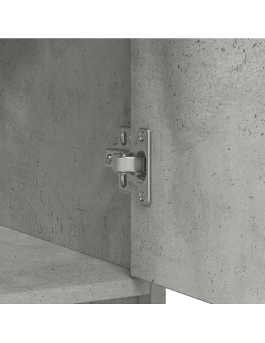 Credenza con Cassetti e Ante Grigio Cemento 70,5x34x74,5 cm