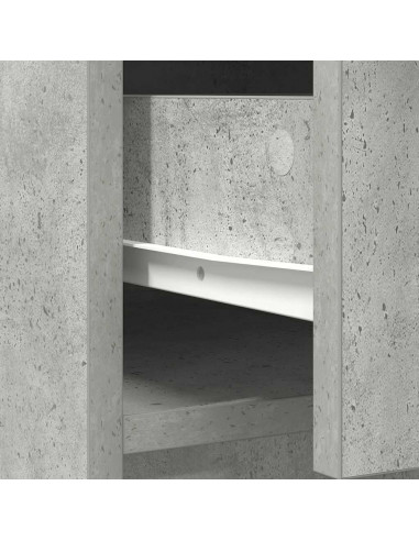 Credenza con Cassetti e Ante Grigio Cemento 70,5x34x74,5 cm