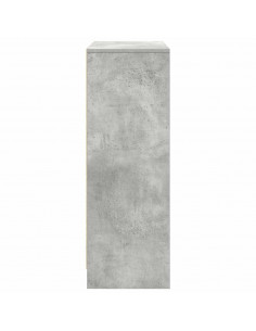 Credenza con Cassetti e Ante Grigio Cemento 73x31x90 cm