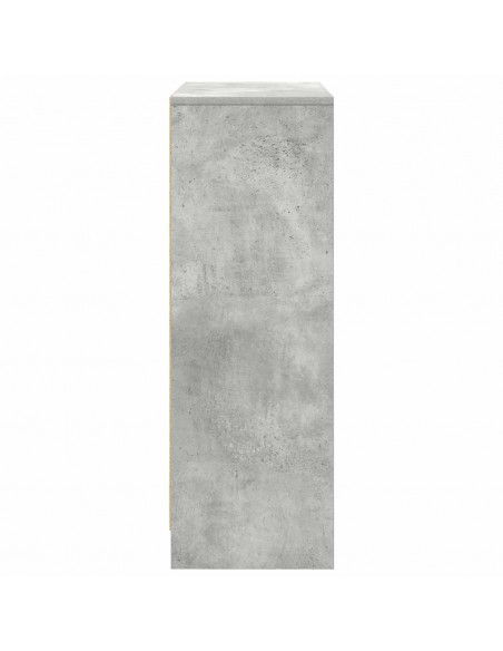 Credenza con Cassetti e Ante Grigio Cemento 73x31x90 cm