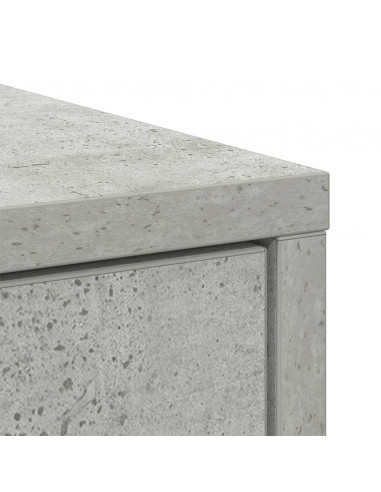 Credenza con Cassetti e Ante Grigio Cemento 73x31x90 cm