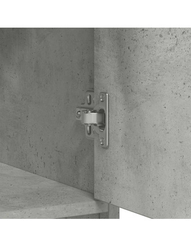 Credenza con Cassetti e Ante Grigio Cemento 73x31x90 cm