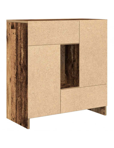 Credenza con Cassetti e Ante Legno Antico 70,5x34x74,5 cm