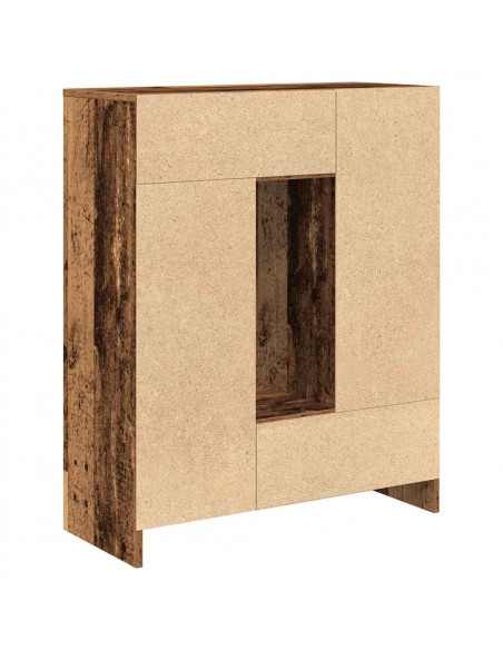 Credenza con Cassetti e Ante Legno Antico 73x31x90 cm