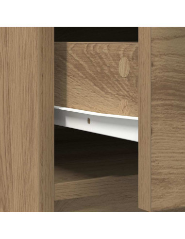 Credenza con Cassetti e Ante Rovere Artigianale 70,5x34x74,5 cm