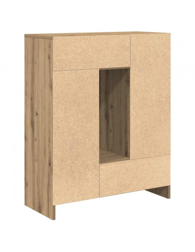 Credenza con Cassetti e Ante Rovere Artigianale 73x31x90 cm
