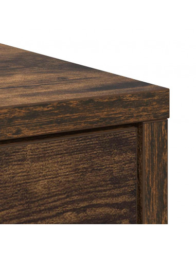 Credenza con Cassetti e Ante Rovere Fumo 70,5x34x74,5 cm