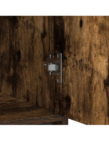 Credenza con Cassetti e Ante Rovere Fumo 70,5x34x74,5 cm