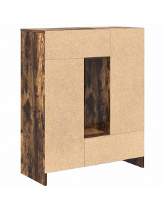 Credenza con Cassetti e Ante Rovere Fumo 73x31x90 cm 2