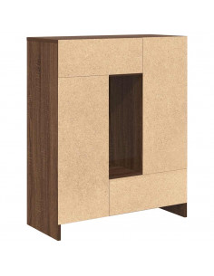 Credenza con Cassetti e Ante Rovere Marrone 73x31x90 cm 2