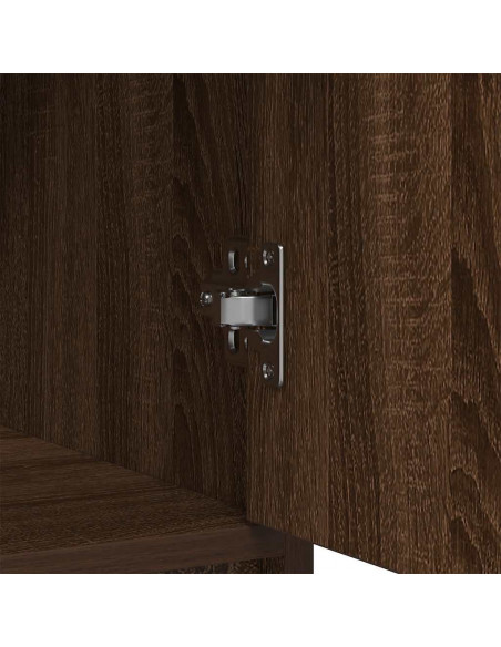 Credenza con Cassetti e Ante Rovere Marrone 73x31x90 cm