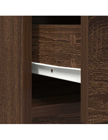 Credenza con Cassetti e Ante Rovere Marrone 73x31x90 cm