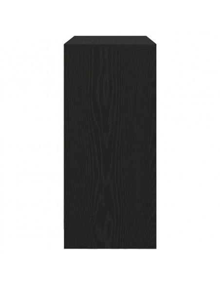Credenza con Cassetti e Ante Rovere Nero 70,5x34x74,5 cm
