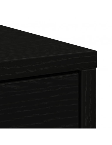 Credenza con Cassetti e Ante Rovere Nero 70,5x34x74,5 cm