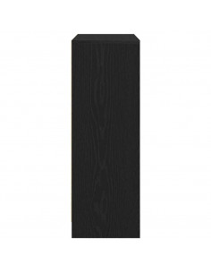 Credenza con Cassetti e Ante Rovere Nero 73x31x90 cm