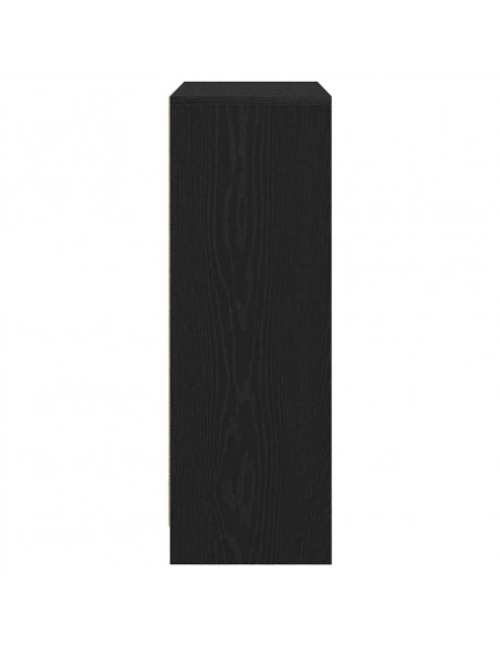 Credenza con Cassetti e Ante Rovere Nero 73x31x90 cm