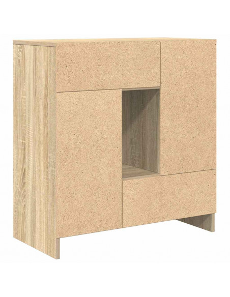 Credenza con Cassetti e Ante Rovere Sonoma 70,5x34x74,5 cm