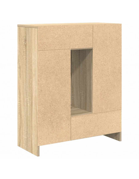Credenza con Cassetti e Ante Rovere Sonoma 73x31x90 cm