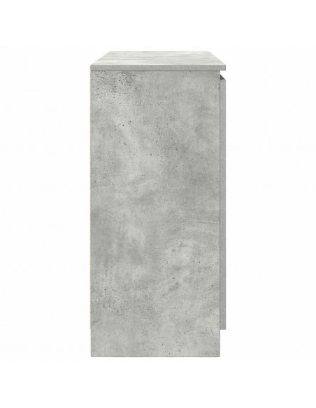 Credenza con Cassetti Grigio Cemento 100,5x35x76 cm Truciolato