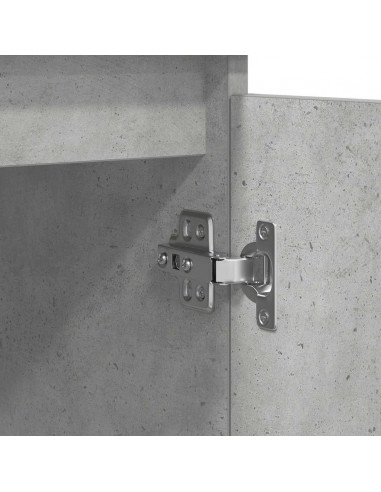 Credenza con Cassetti Grigio Cemento 100,5x35x76 cm Truciolato