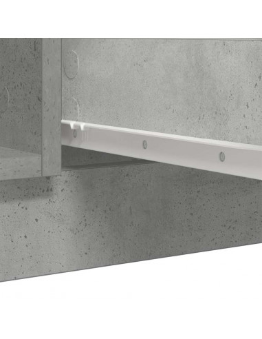 Credenza con Cassetti Grigio Cemento 100,5x35x76 cm Truciolato