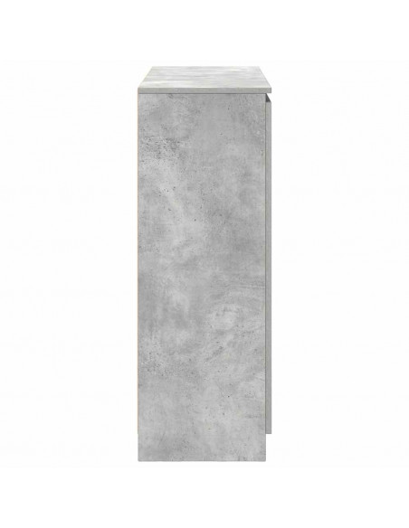 Credenza con Cassetti Grigio Cemento 100,5x35x98,5cm Truciolato