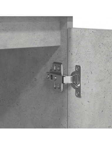 Credenza con Cassetti Grigio Cemento 100,5x35x98,5cm Truciolato