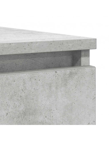 Credenza con Cassetti Grigio Cemento 100,5x35x98,5cm Truciolato