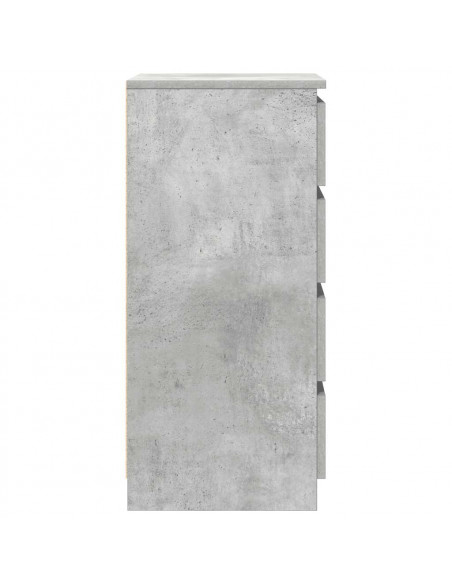 Credenza con Cassetti Grigio Cemento 37,5x35x99cm in Truciolato