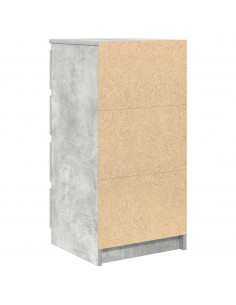 Credenza con Cassetti Grigio Cemento 37,5x35x99cm in Truciolato 2