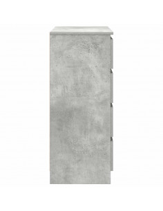 Credenza con Cassetti Grigio Cemento 71x35x84 cm in Truciolato
