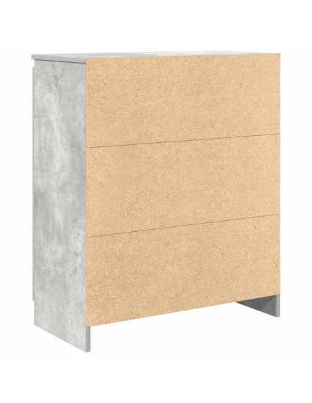 Credenza con Cassetti Grigio Cemento 71x35x84 cm in Truciolato