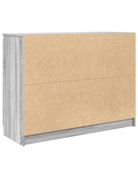 Credenza con Cassetti Grigio Sonoma 100,5x35x76cm in Truciolato