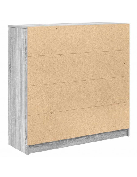 Credenza con Cassetti Grigio Sonoma 100,5x35x98,5 cm Truciolato