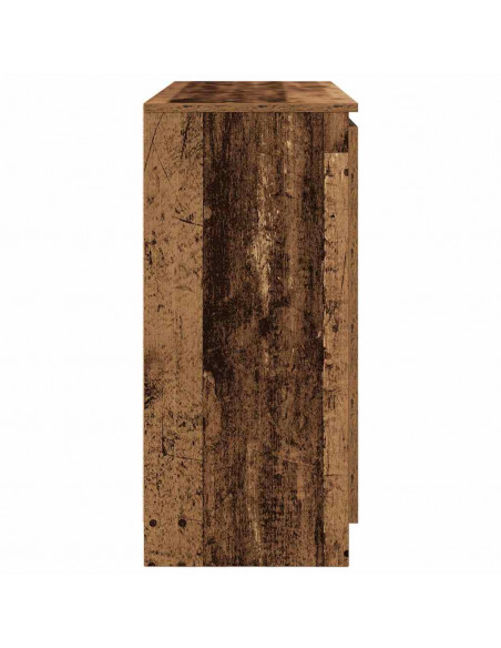 Credenza con Cassetti Legno Antico 100,5x35x76 cm in Truciolato