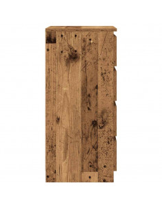 Credenza con Cassetti Legno Antico 37,5x35x99 cm in Truciolato