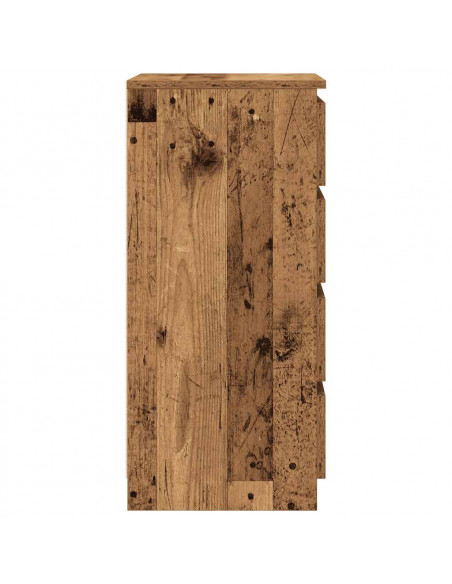 Credenza con Cassetti Legno Antico 37,5x35x99 cm in Truciolato