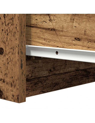 Credenza con Cassetti Legno Antico 37,5x35x99 cm in Truciolato