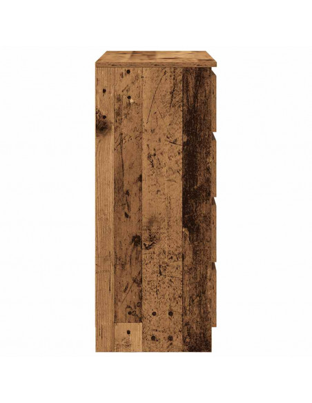 Credenza con Cassetti Legno Antico 71x35x84 cm in Truciolato