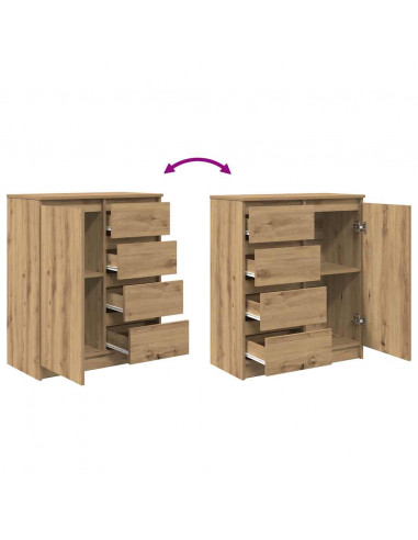 Credenza con Cassetti Rovere Artigianale 71x35x84 cm Truciolato