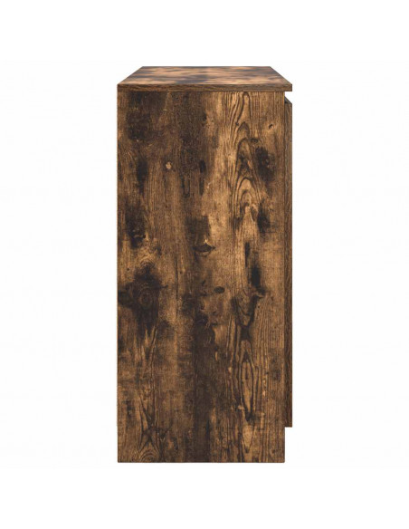 Credenza con Cassetti Rovere Fumo 100,5x35x76 cm in Truciolato