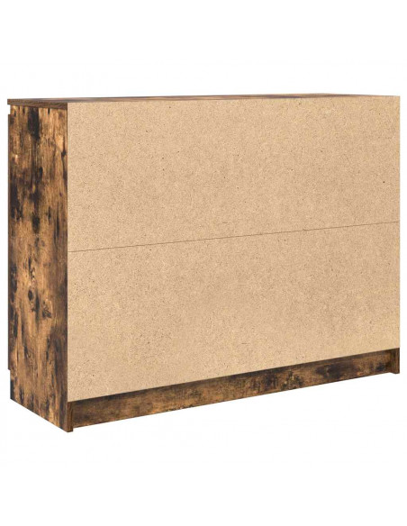 Credenza con Cassetti Rovere Fumo 100,5x35x76 cm in Truciolato