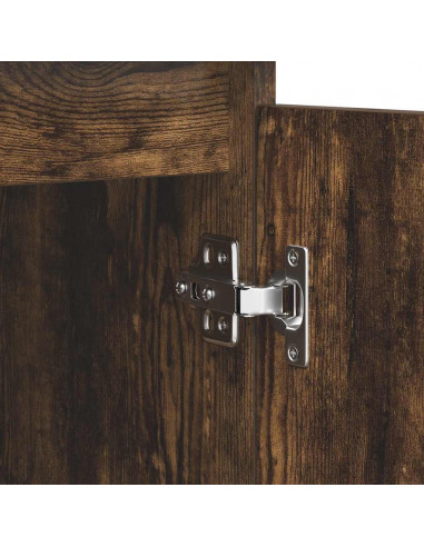 Credenza con Cassetti Rovere Fumo 100,5x35x76 cm in Truciolato