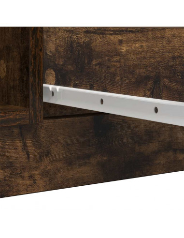 Credenza con Cassetti Rovere Fumo 100,5x35x76 cm in Truciolato