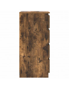 Credenza con Cassetti Rovere Fumo 37,5x35x99 cm in Truciolato
