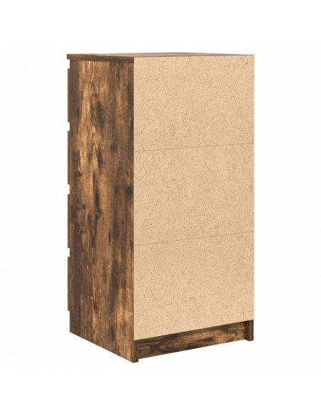 Credenza con Cassetti Rovere Fumo 37,5x35x99 cm in Truciolato